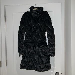 😍 Burberry Prorsum Black Velvet Down Coat, Size Medium